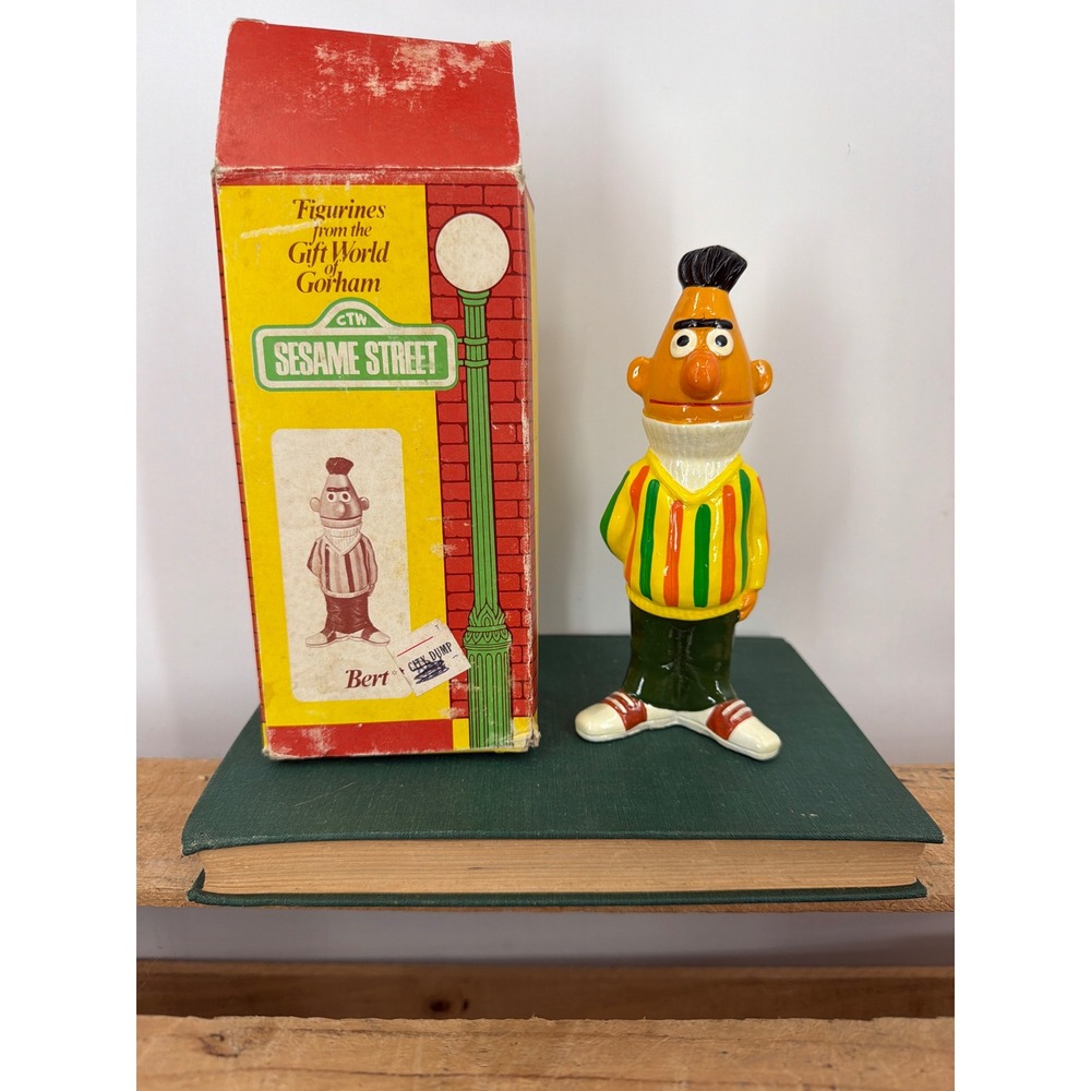 Vintage 1976 Sesame Street Bert Gorham Figurine with Original Box Style 7791 New